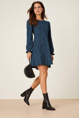 Petite Blue Spot Printed Mini Dress