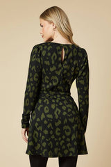 Puff Sleeve Fit And Flare Mini Dress