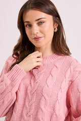 Cable Knit Crew Neck Jumper