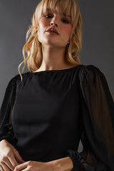 Chiffon Long Sleeve Maxi Dress