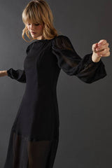 Chiffon Long Sleeve Maxi Dress