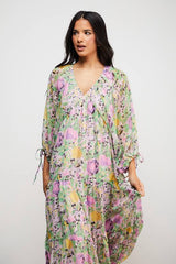 Chiffon Batwing Midi Dress