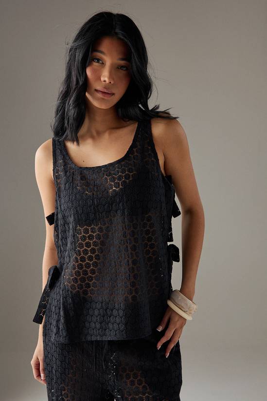 Crochet Tie Side Tank Top