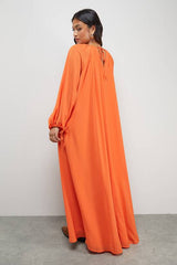 Petite Chiffon High Neck Trapeze Maxi Dress