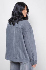 Grey Oversized Denim Jacket