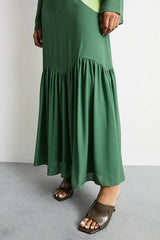 Chiffon Placement Print Midaxi Dress