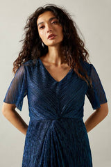 Occasion Plisse Twist Midaxi Dress