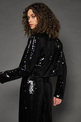 Sequin Crop Blazer