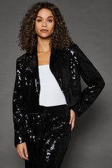Sequin Crop Blazer