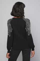 Christmas Gold Embellished Shoulder Jumper