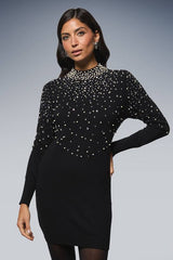 Pearl Embellished High Neck Tunic