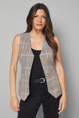 Check Button Through Waistcoat