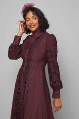 Premium Lace Button Through Maxi Dress