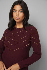 Christmas Stud Tunic Knitted Dress