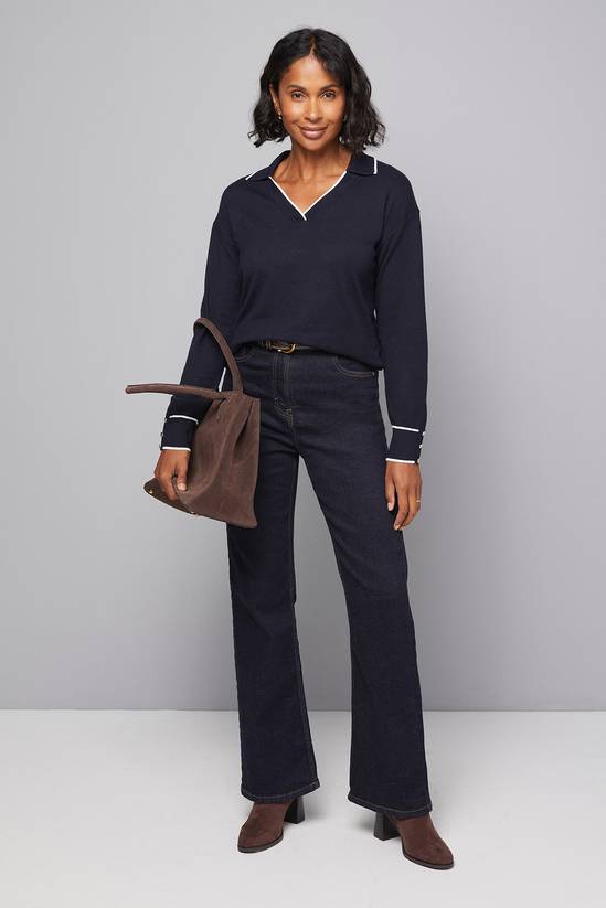 Tipped Collar Jumper