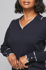 Tipped Collar Jumper