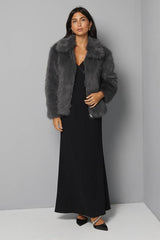 Zip Through Short Fur Coat
