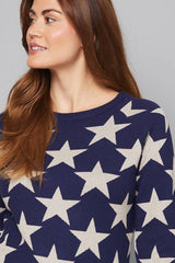 Star Motif Crew Neck Jumper