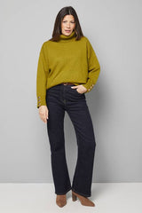 Roll Neck Button Cuff Jumper