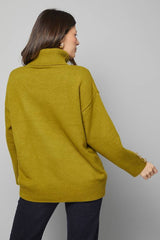 Roll Neck Button Cuff Jumper
