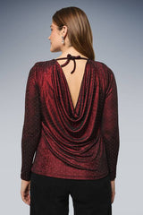 Hotfix Jersey Cowl Back Top