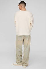 Oversized Boxy Brushed Knitted Jumper