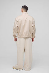 Extreme Oversized Boxy Scuba Zip Through Jacket
