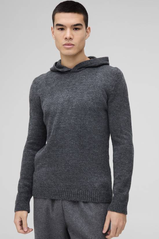 Regular Fit Brushed Knit Hoodie