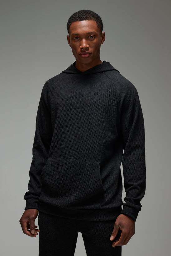 Man Sport Textured Double Knit Hoodie