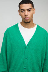 Boxy Fluffy Knitted Cardigan