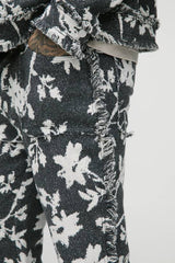 Tall Floral Tapestry Stacked Flared Trousers