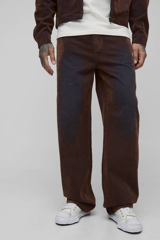 Tall Flocked Denim Relaxed Fit Jeans
