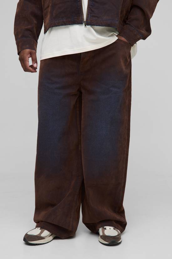 Plus Flocked Denim Relaxed Fit Jeans