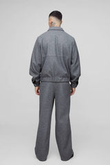 Tall Wool Look Boxy Oversized Harrington Bomber