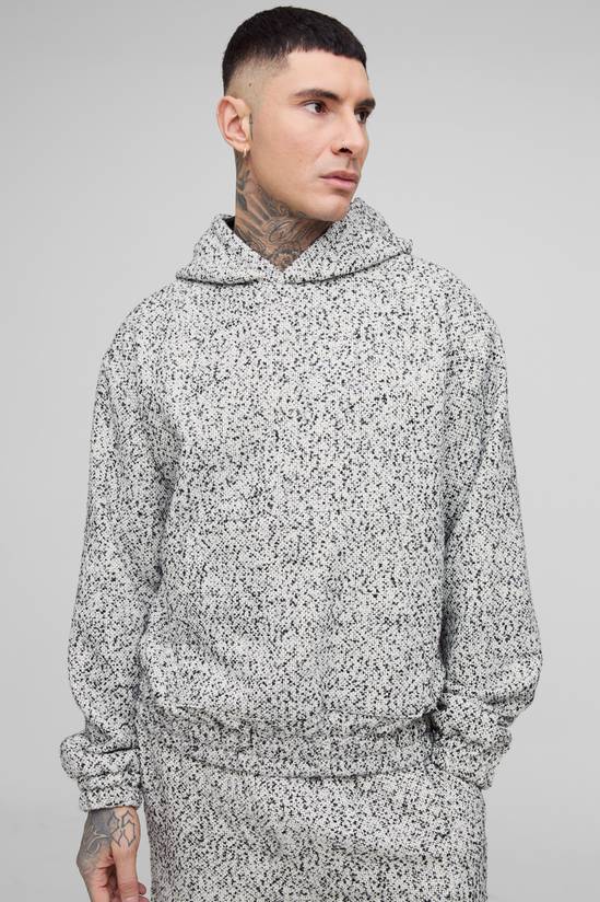 Tall Boucle Boxy Oversized Hoodie