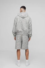 Tall Boucle Boxy Oversized Hoodie