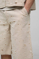 Tall Nibbled Denim Relaxed Fit Shorts