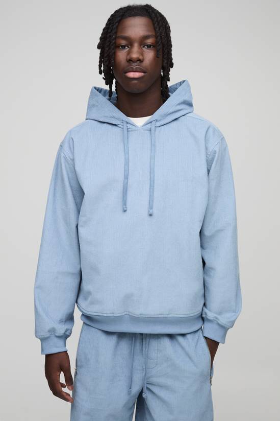 Oversized Boxy Corduroy Hoodie