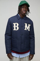 Regular Fit Quilted Applique Harrington Jacket