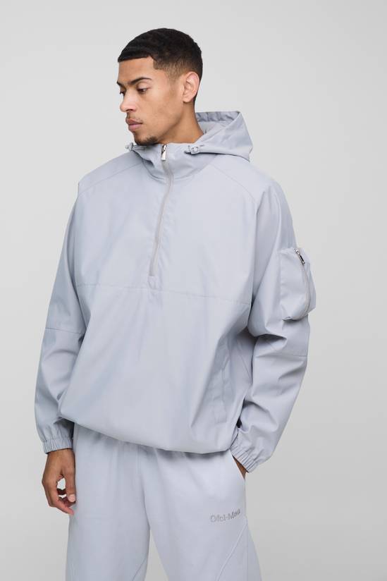 Oversized Hooded Cagoule Raincoat