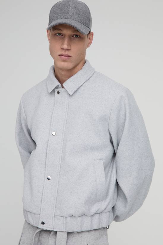Boxy Melton Harrington Jacket