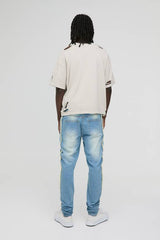 Skinny Stacked Washed Distressed Jeans