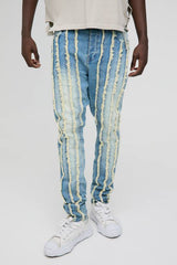 Skinny Stacked Washed Distressed Jeans