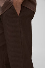 Straight Fit Technical Pleat Elasticated Waist Trouser