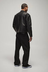 Boxy Matte Pu Bomber Jacket