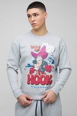 Oversized Captain Hook License Print Sweatshirt