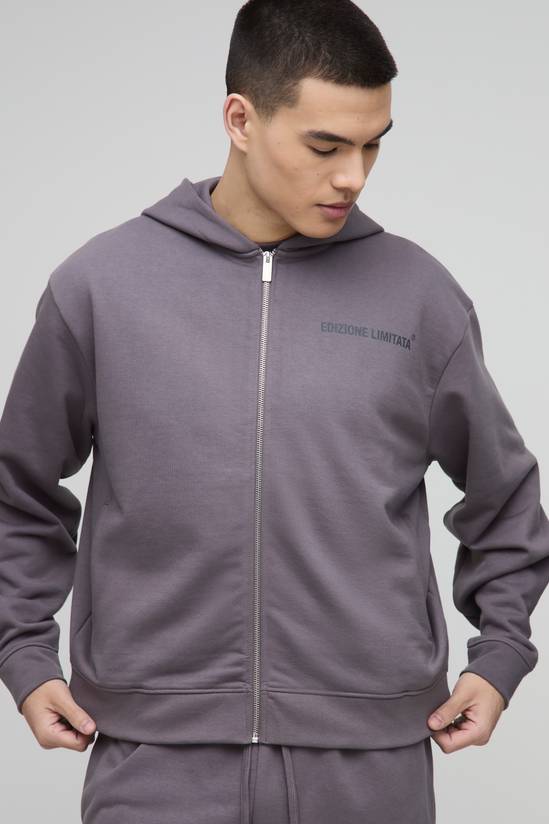 Oversized Boxy Edizione Limitata Heavyweight Zip Hoodie