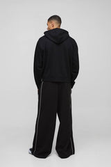 Oversized Boxy Zip Through Carpenter Hoodie