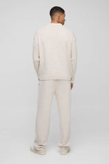 BM Oversized Boucle  Knitted Harrington Jacket