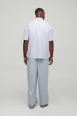 Wide Leg Pleat Front Tailored Trouser